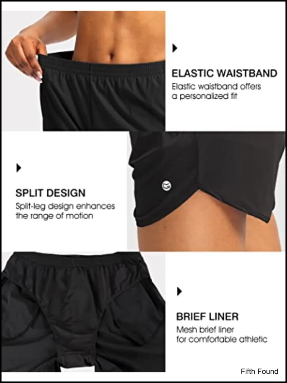 Quick Dry Running Shorts with Zipper Pockets Built-in Liner 3